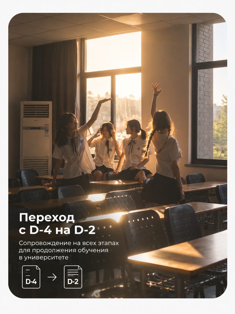 Переход с визы D-4 на D-2